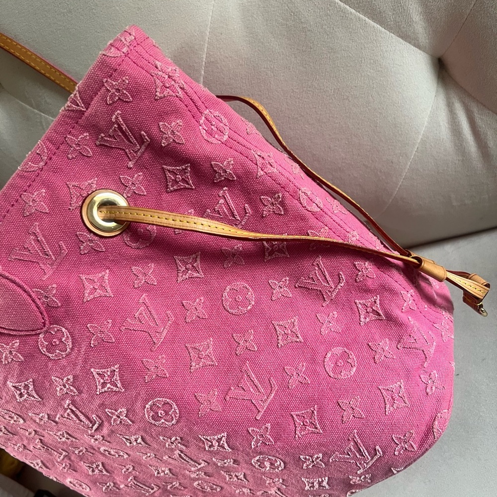 Louis Vuitton Neverfull denim monogram pink - Picture 11 of 12